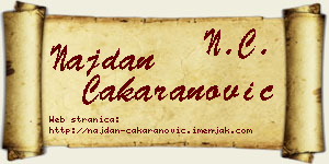 Najdan Čakaranović vizit kartica